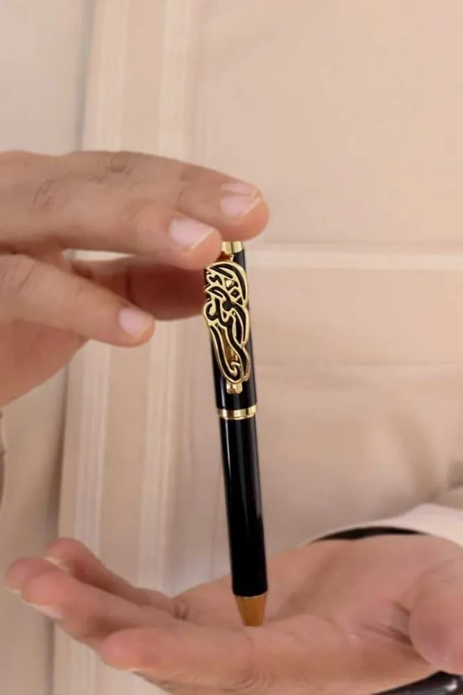 قلم الفخامة الأسود والذهبي_0